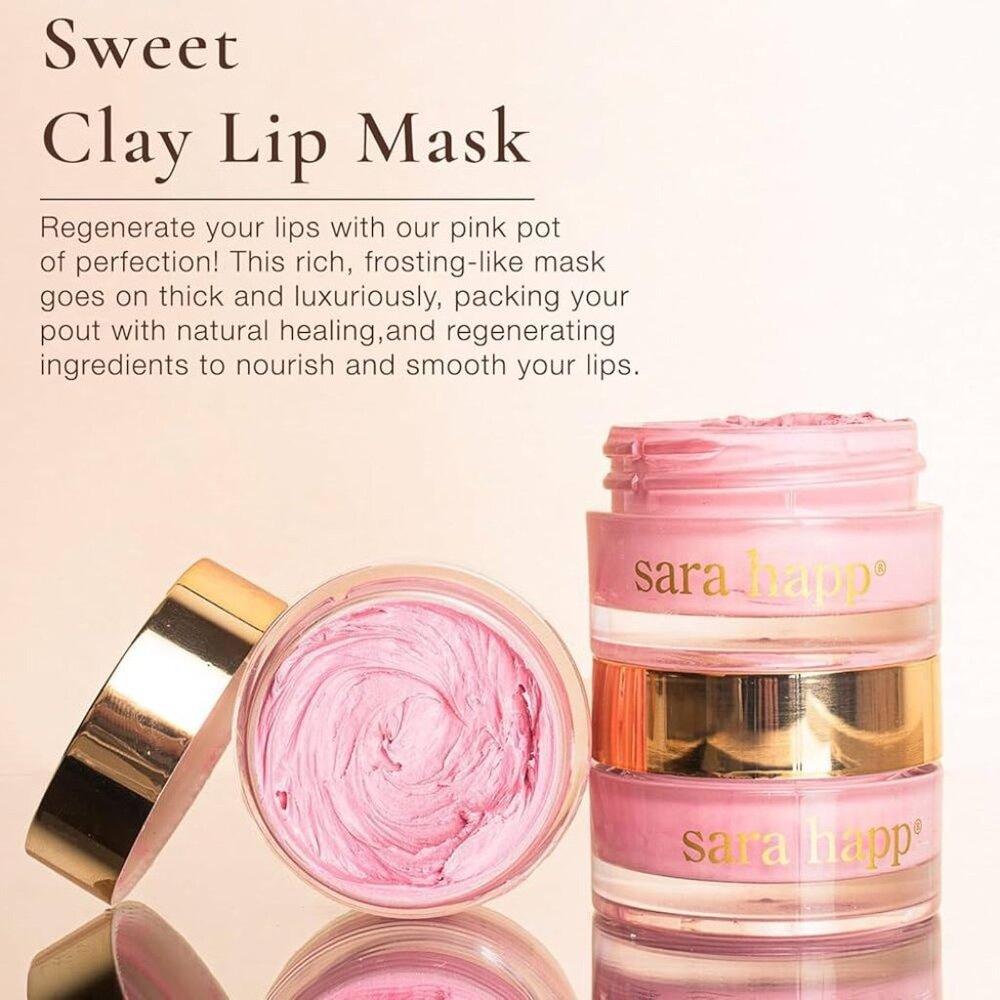 Sara Happ Skincare-Sweet Clay Lip Mask Buttery Firm Care Smooth-Full 33g-BOX-NEW - Picture 4 of 13